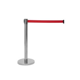   EUROLITE Kihúzható Szalagos Kordonos Oszlop – 2,9 m Piros Szalag