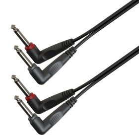   GL-2AJM2AJM6 - Adapter kábel: 2x6.3mm pipa Jack papa MONO - 2x6.3mm pipa Jack papa MONO / 6m