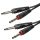 GL-2JM2JM3 - Adapter kábel: 2x6.3mm Jack papa MONO - 2x6.3mm Jack papa MONO / 3m