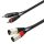 GL-2RCA2XM1 - Aszimmetrikus adapter kábel: 2xRCA papa - 2xXLR papa / 1m