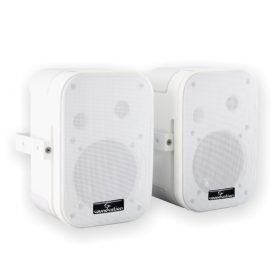   Soundsation SPWM-05V-WH 100 Volt passzív hangfalpár 5″ mélyhangszóróval és falitartóval (fehér kivitel)