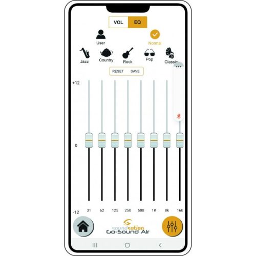 Soundsation GO-SOUND 10AIR -  akkumulátoros PA rendszer MP3, BT VHF mikrofonnal és Go-Sound Air applikációs vezérléssel