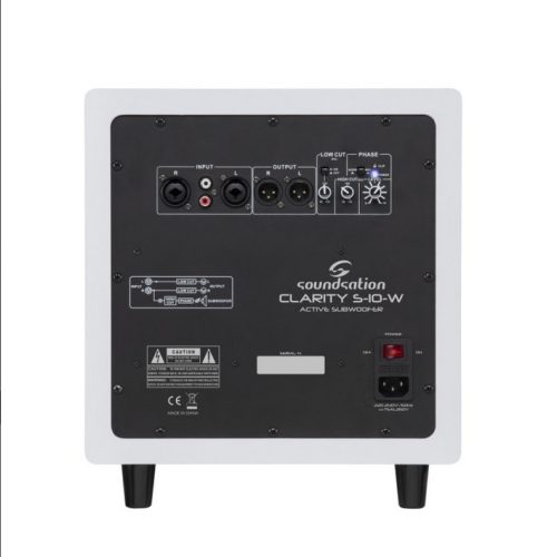 CLARITY S-10-W - 10-os aktív studio mélynyomó, fehér színben