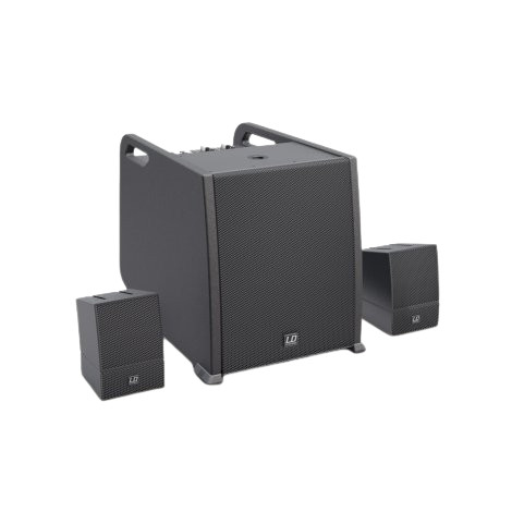 LD Systems CURV 500 AVS hordozható array rendszer, hangfalkábelekkel, fekete