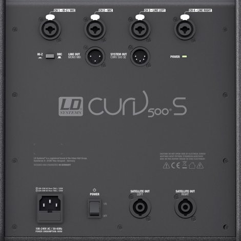 LD Systems CURV 500 AVS hordozható array rendszer, hangfalkábelekkel, fekete