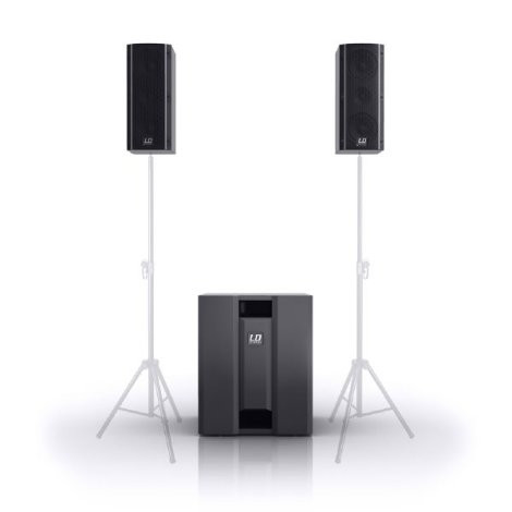 LD Systems DAVE 8 ROADIE hordozható 8”-os aktív multimédia rendszer 3-csatornás keverővel