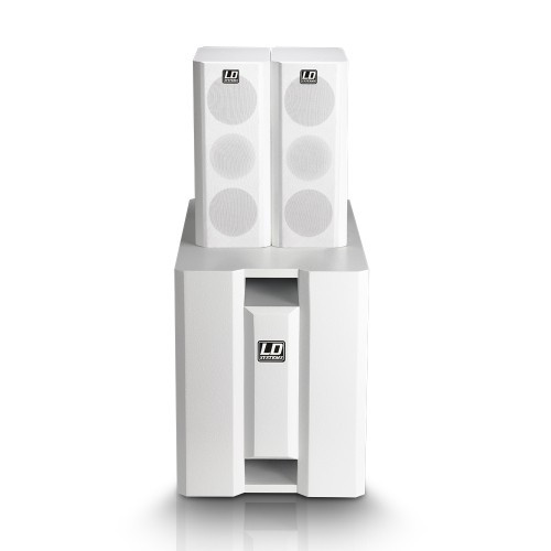 LD Systems DAVE 8 XS W aktív, kompakt 8"-os PA rendszer, fehér