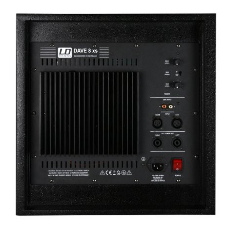 LD Systems DAVE 8 XS aktív, kompakt 8"-os PA rendszer, fekete