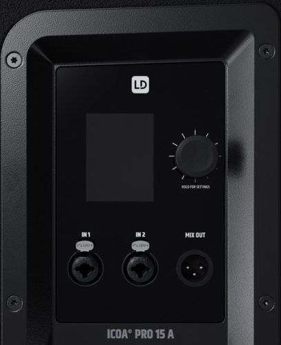 LD Systems ICOA PRO 15 A – 15" Aktív Koaxiális PA Hangfal, 1500W RMS, Bluetooth + App vezérlés