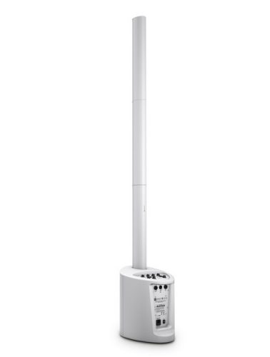 LD Systems MAUI 5 GO W kompakt akkumulátorról működő aktív PA torony rendszer, beépített keverő és Bluetooth, fehér