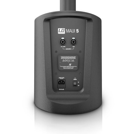 LD Systems MAUI 5 kompakt aktív PA torony rendszer, beépített keverő és Bluetooth, fekete