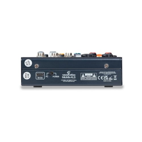 Soundsation MIOMIX 4LS – 4 csatornás keverő 88 digitális effekttel, Bluetooth és USB hangkártyával