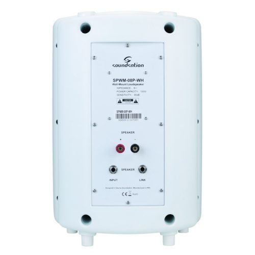Soundsation SPWM-08P - -WH 80W kétutas passzív hangfal 8″ mélyhangszóróval és falitartóval (fehér kivitel)
