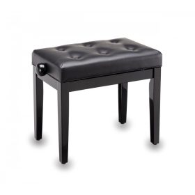   SOUNDSATION SBH-105P-BK - Állítható fényes felületű zongorapad Chesterfield üléssel